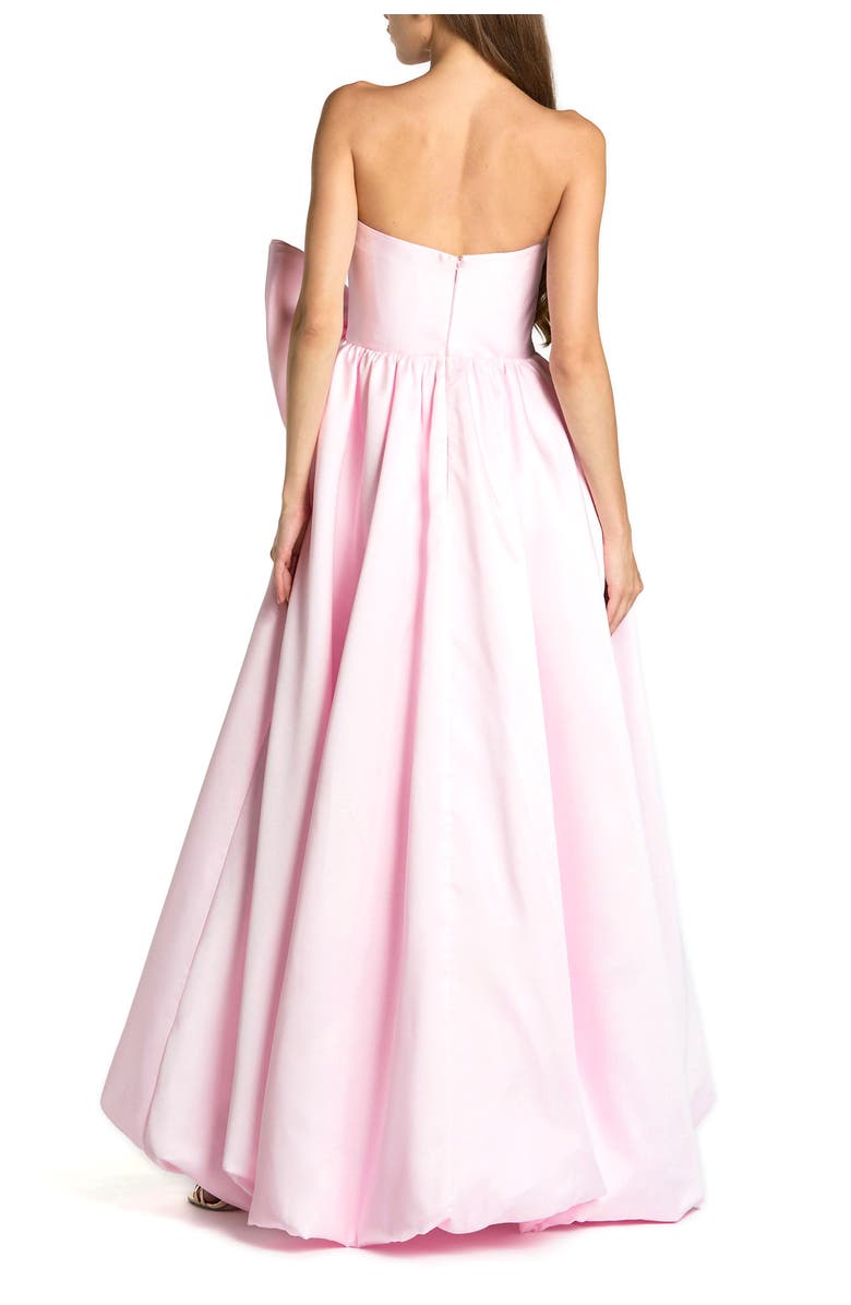 Mac Duggal Mikado Strapless Bubble Hem Ballgown With Bow, Alternate, color, Ice Pink