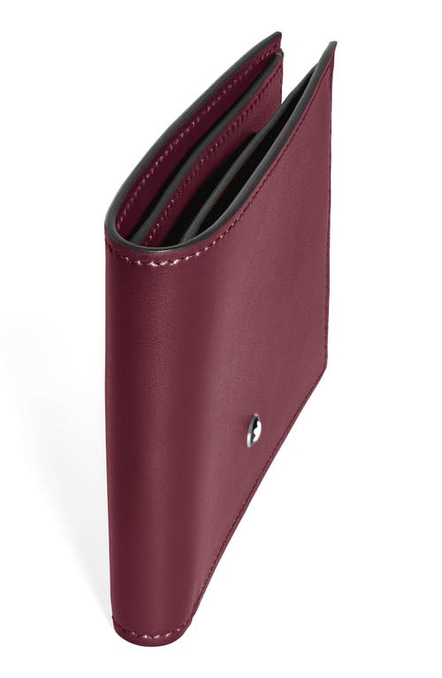 Montblanc Meisterstück Leather Bifold Wallet In Dark Red