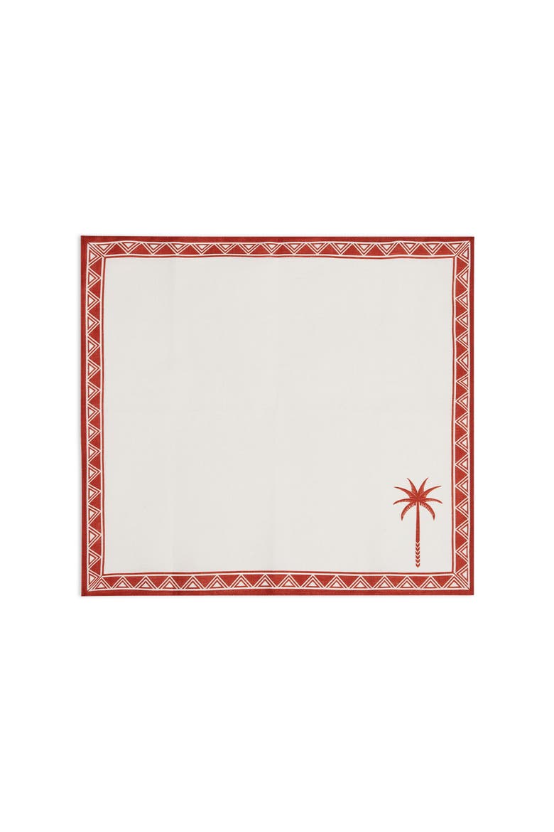 Large Napkins Set Of 2, Alternate, color, Date Palms Napkin Mattone
