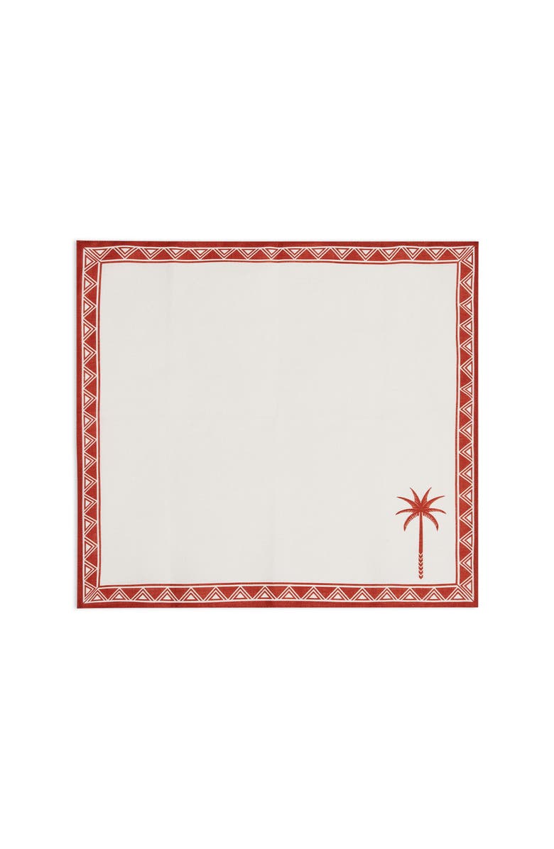 La DoubleJ Large Napkins Set Of 2, Alternate, color, Date Palms Napkin Mattone