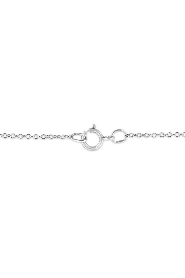 .925 Sterling Silver Prong Set Diamond Accent Starfish Pendant Necklace, Alternate, color, White