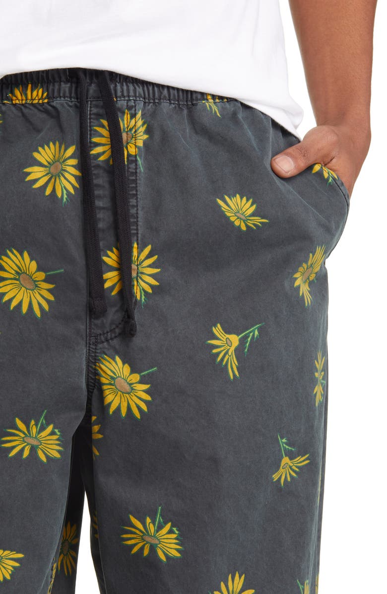 Vans Range Dandelion Print Baggy Tapered Elastic Waist Pants, Alternate, color, 