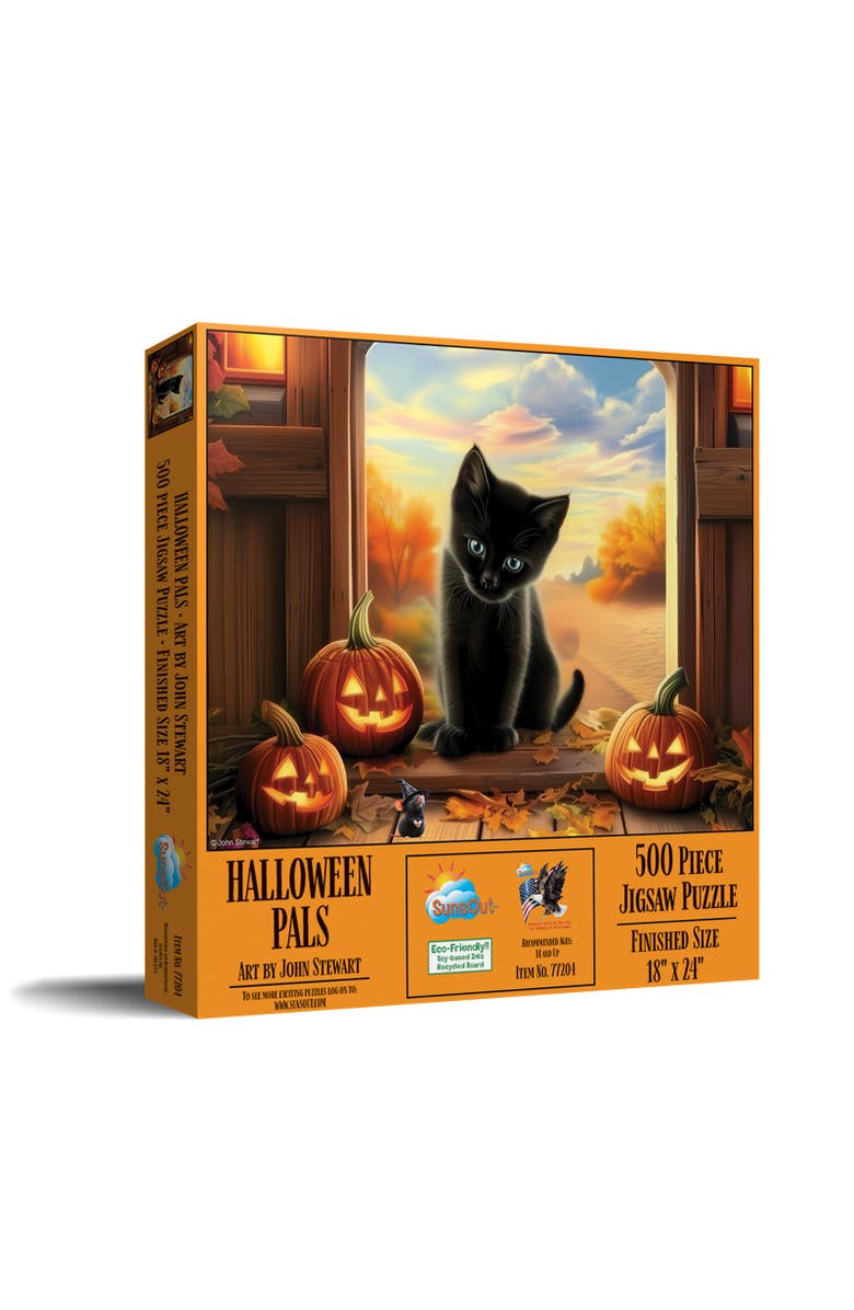 Sunsout Halloween Pals 500 piece Jigsaw Puzzle for Adults, Main, color, Multicolor