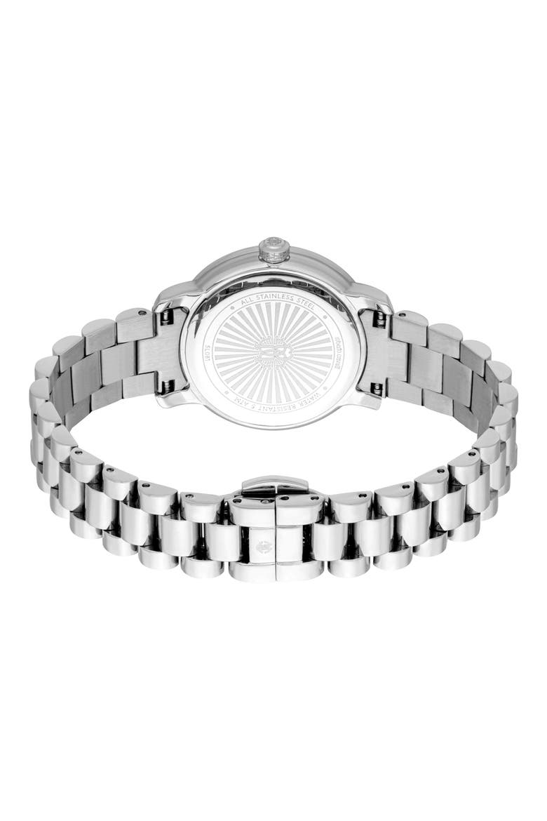 Crystal Bracelet Watch, 30mm, Alternate, color, SILVER