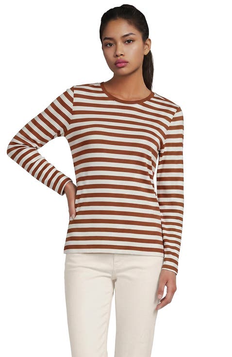 Supima Cotton Long Sleeve Crewneck T-Shirt