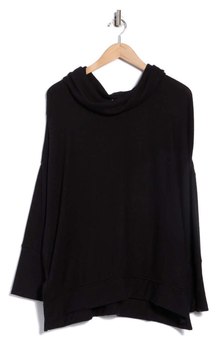 Caslon<sup>®</sup> Cowl Neck Tunic Top, Main, color, Black