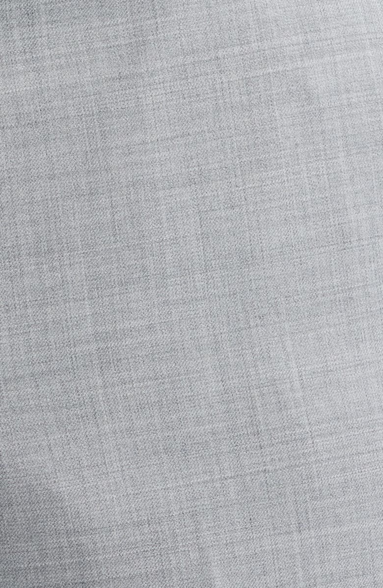 Berle Flat Front Light Grey Super 120s Wool Dress Pants, Alternate, color, Light Grey