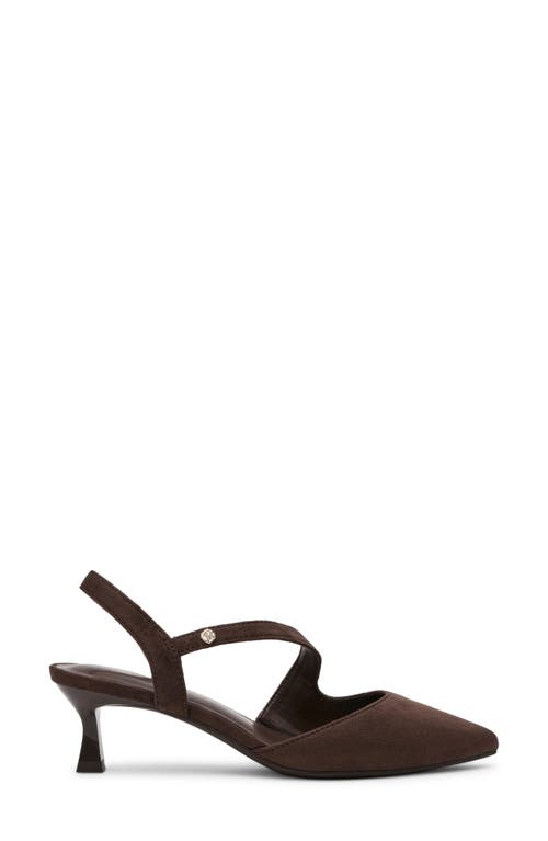 Anne Klein Iman Pointed Toe Slingback Pump In Brown