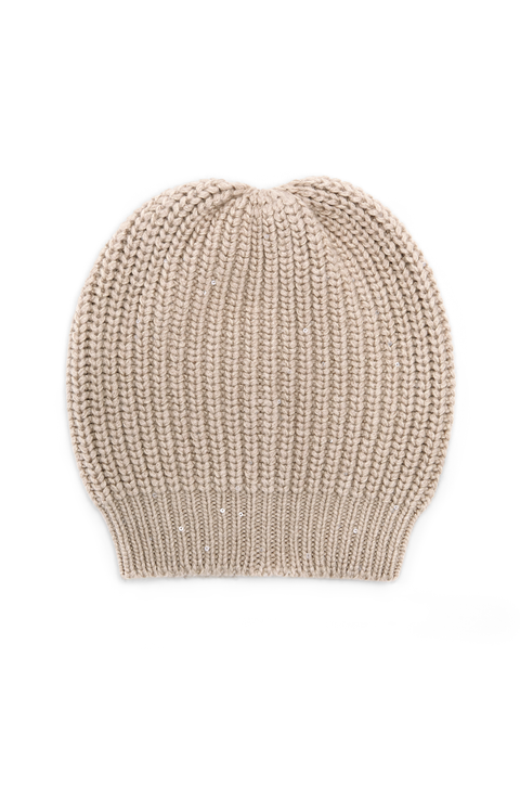 Cashmere and silk beanie