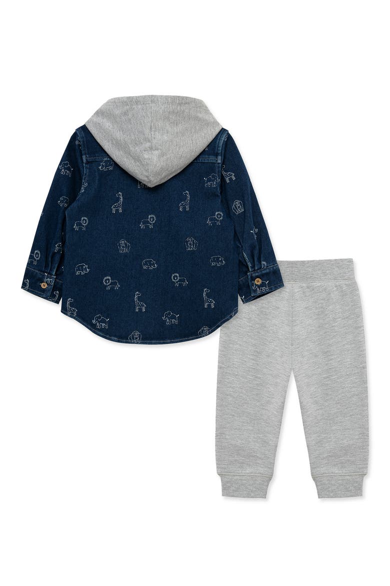 Kids' Safari Hoodie & Pants Set, Alternate, color, DENIM