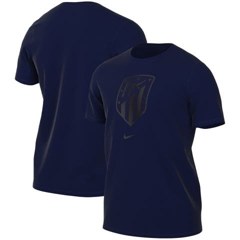 Men's Nike Navy Atletico de Madrid Crest T-Shirt