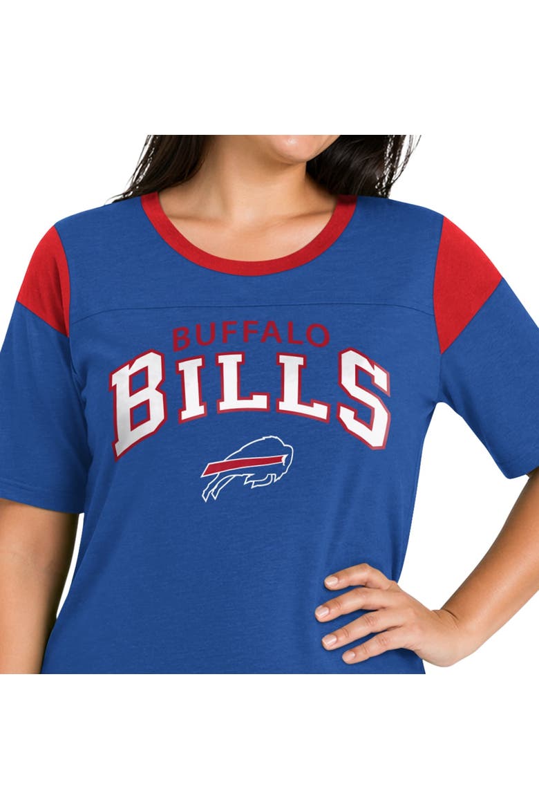 Women's Starter  Royal Buffalo Bills Plus Size Linebacker Slub T-Shirt, Alternate, color, Royal