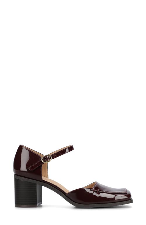 Journee Collection Evangeline Block Heel Pump In Burgundy