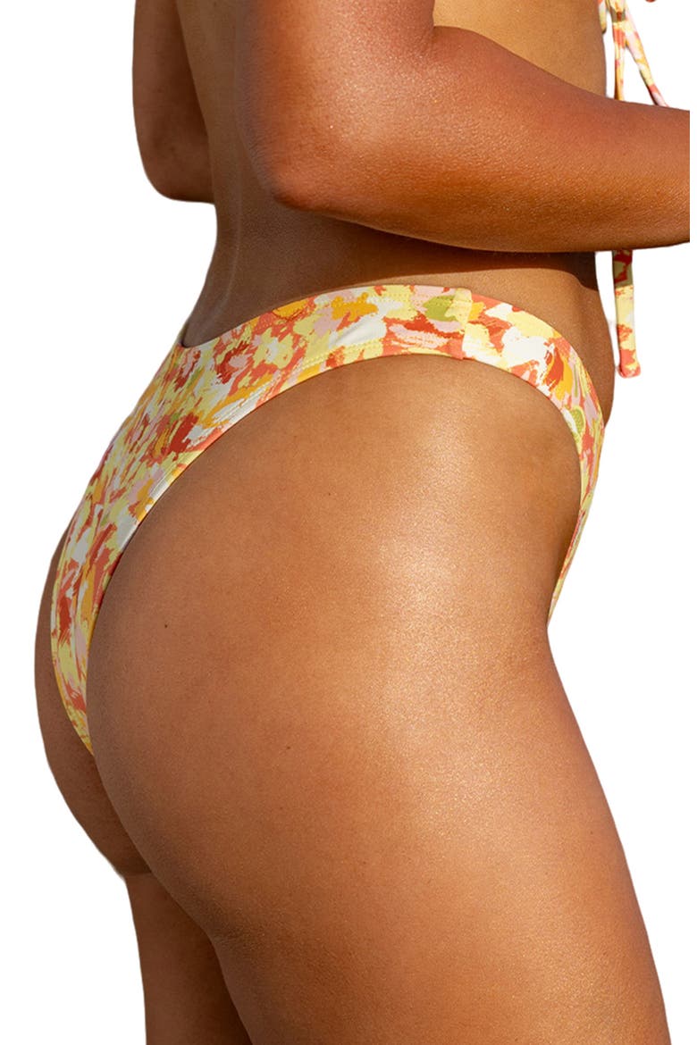 Print Bikini Bottoms, Alternate, color, YELLOW MULTI