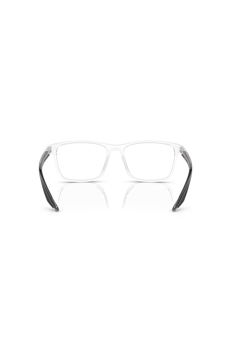 Prada Linea Rossa 56mm Rectangle optical glasses, Alternate, color, Transparent