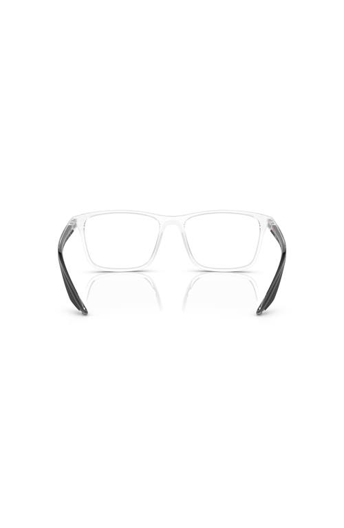 Prada Linea Rossa 56mm Rectangle Optical Glasses In Metallic
