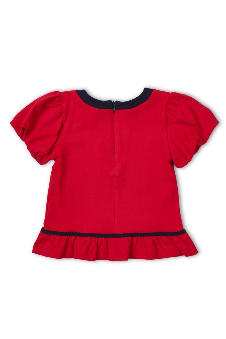 Bubble Sleeve Top With Cherries, Alternate, color, Red