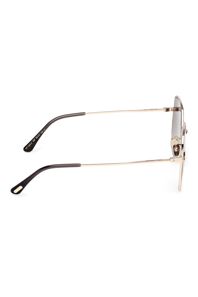 59mm Gradient Square Sunglasses, Alternate, color, SHINY ROSE GOLD / GRADIENT BROWN