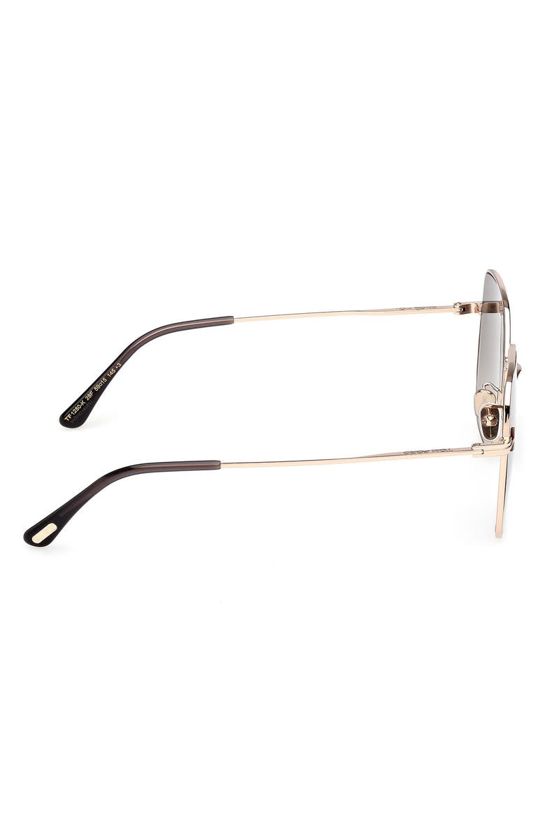TOM FORD 59mm Gradient Square Sunglasses, Alternate, color, Rose Gold / Grey / Grad Brown
