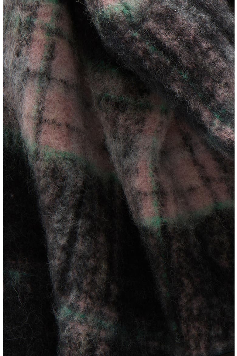 Plaid Alpaca Blend Scarf, Alternate, color, MEDIUM PINK