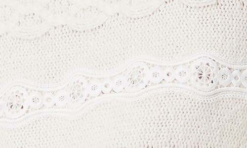 SAM EDELMAN SAM EDELMAN JETTE LACE INSET CABLE SWEATER