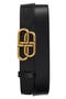 BB Logo Buckle Leather Belt