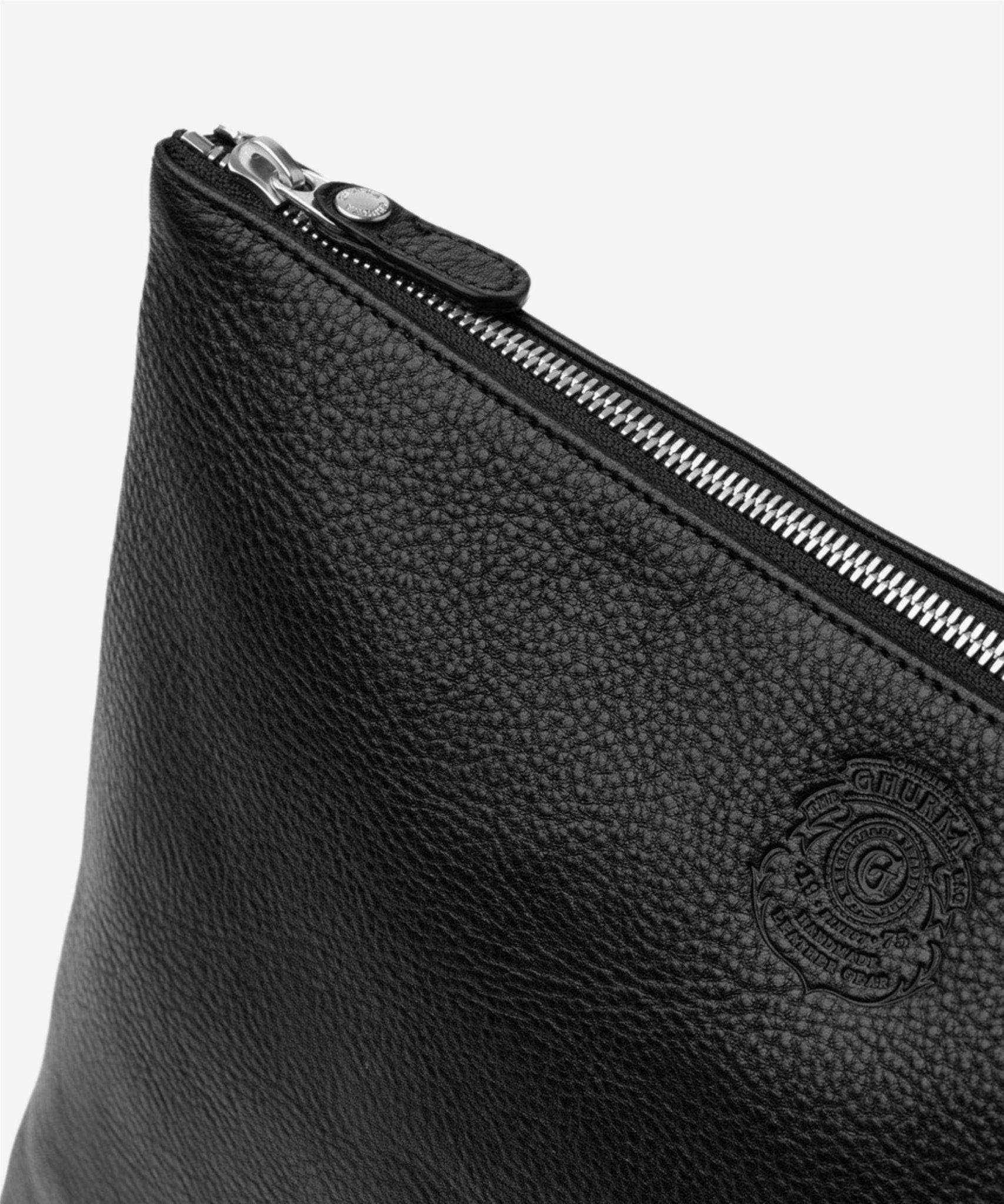 Ghurka Pouch III No. 65, Alternate, color, Vintage Black Leather