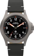 Timex® Expedition Titanium Leather Strap Watch, 38mm