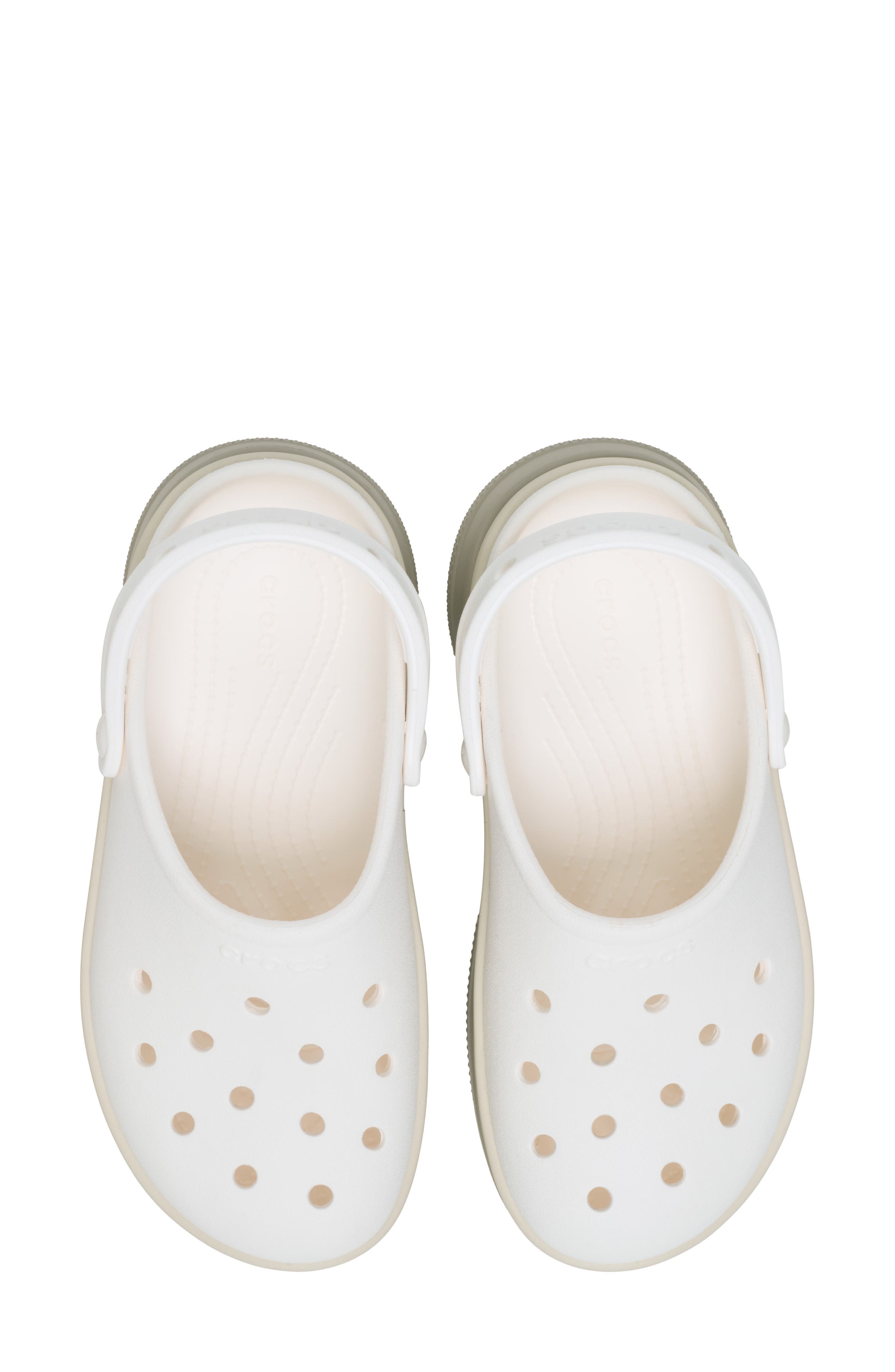 CROCS Classic Stacked Waterproof Clog, Alternate, color, Chalk