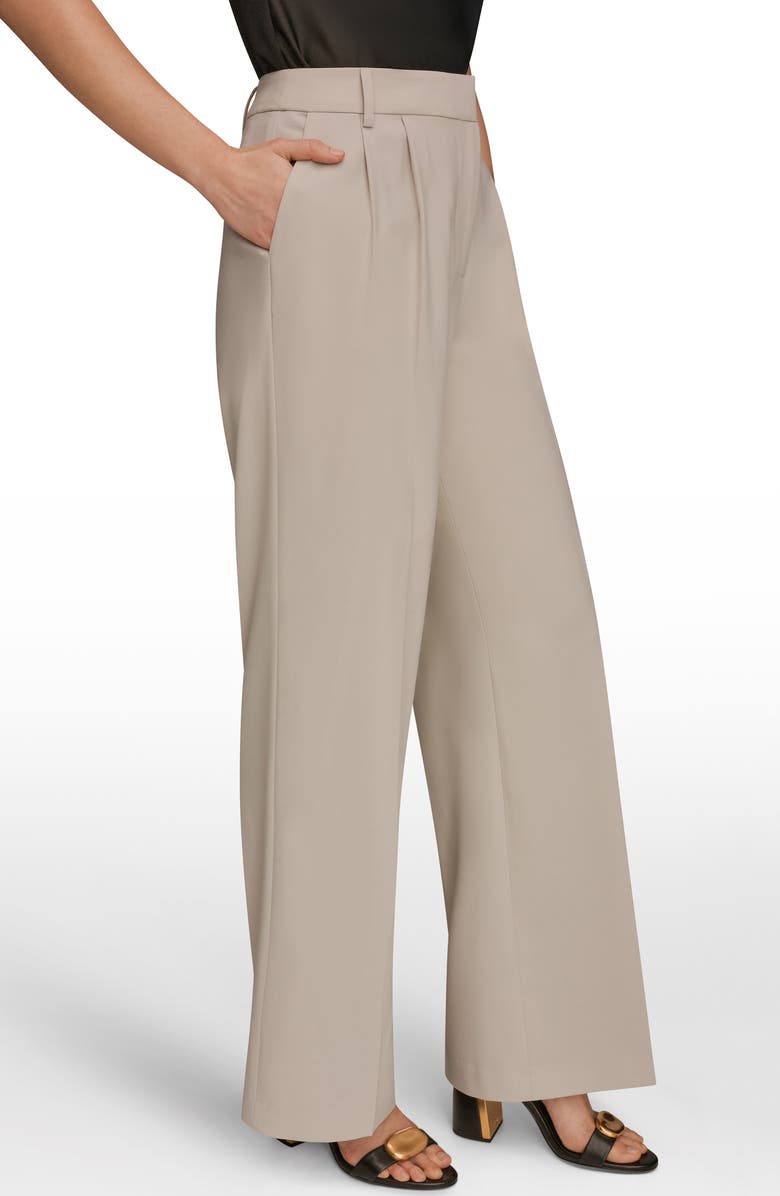 Donna Karan New York Pleated Wide Leg Pants, Alternate, color, Tuscan Grey