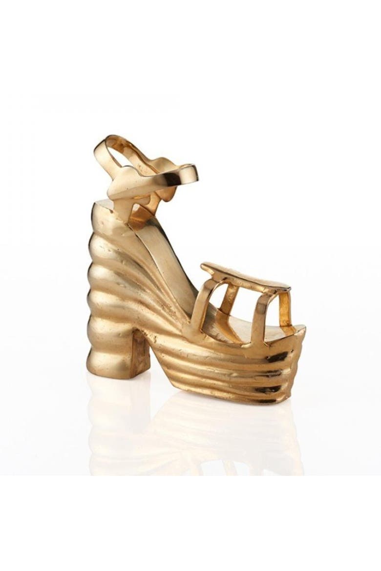 Carmen Shoe / Bookend, Alternate, color, Gold