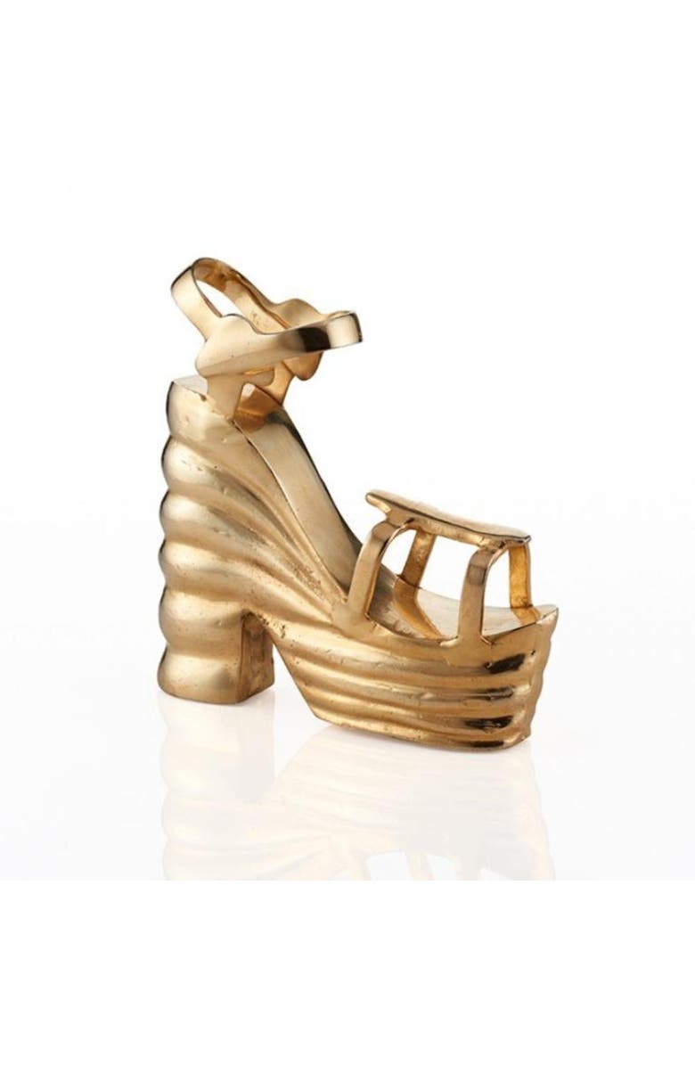 Lunares Carmen Shoe / Bookend, Alternate, color, Gold