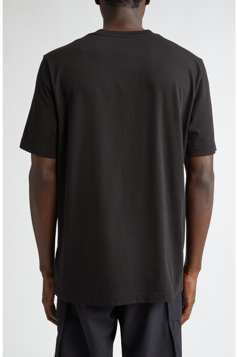 Logo Patch Cotton T-Shirt, Alternate, color, BLACK