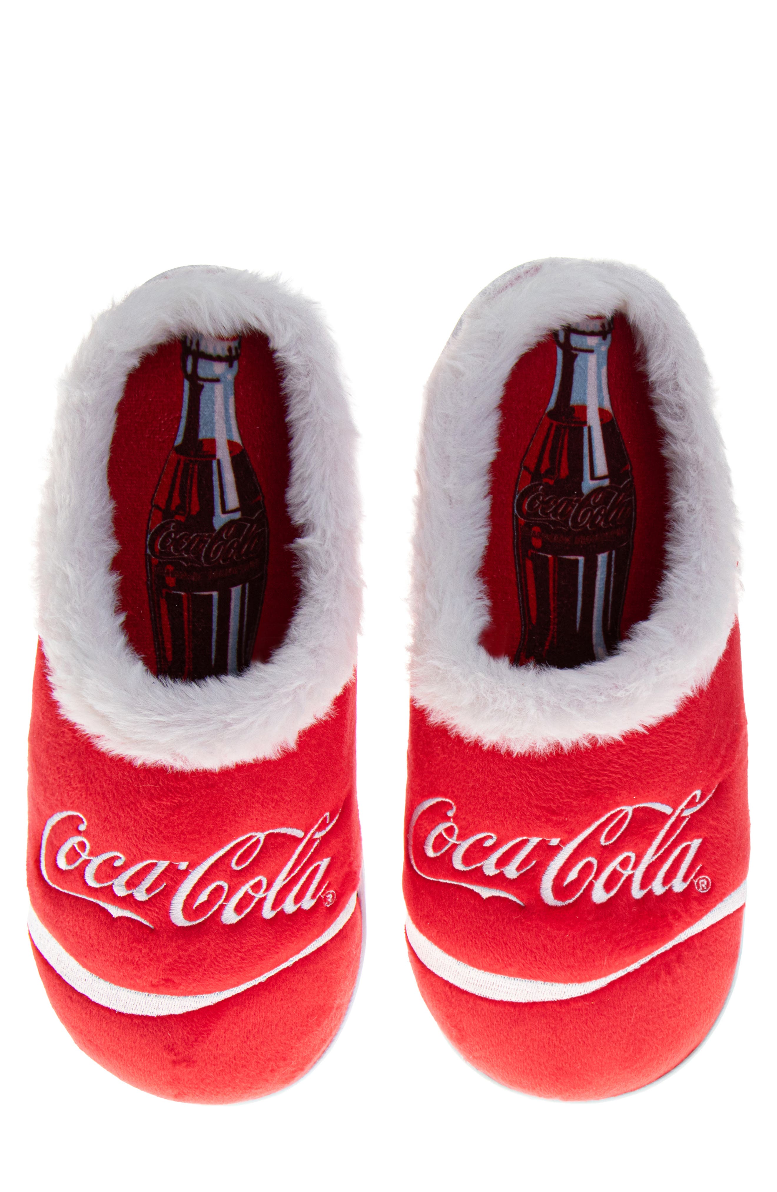 Coca Cola Coca-Cola<sup>®</sup> Faux Fur Trim Slipper, Alternate, color, 