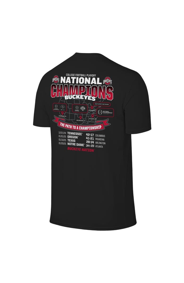 VICTORY LABEL Men's  Black Ohio State Buckeyes College Football Playoff 2024 National Champions Tour T-Shirt, Alternate, color, 