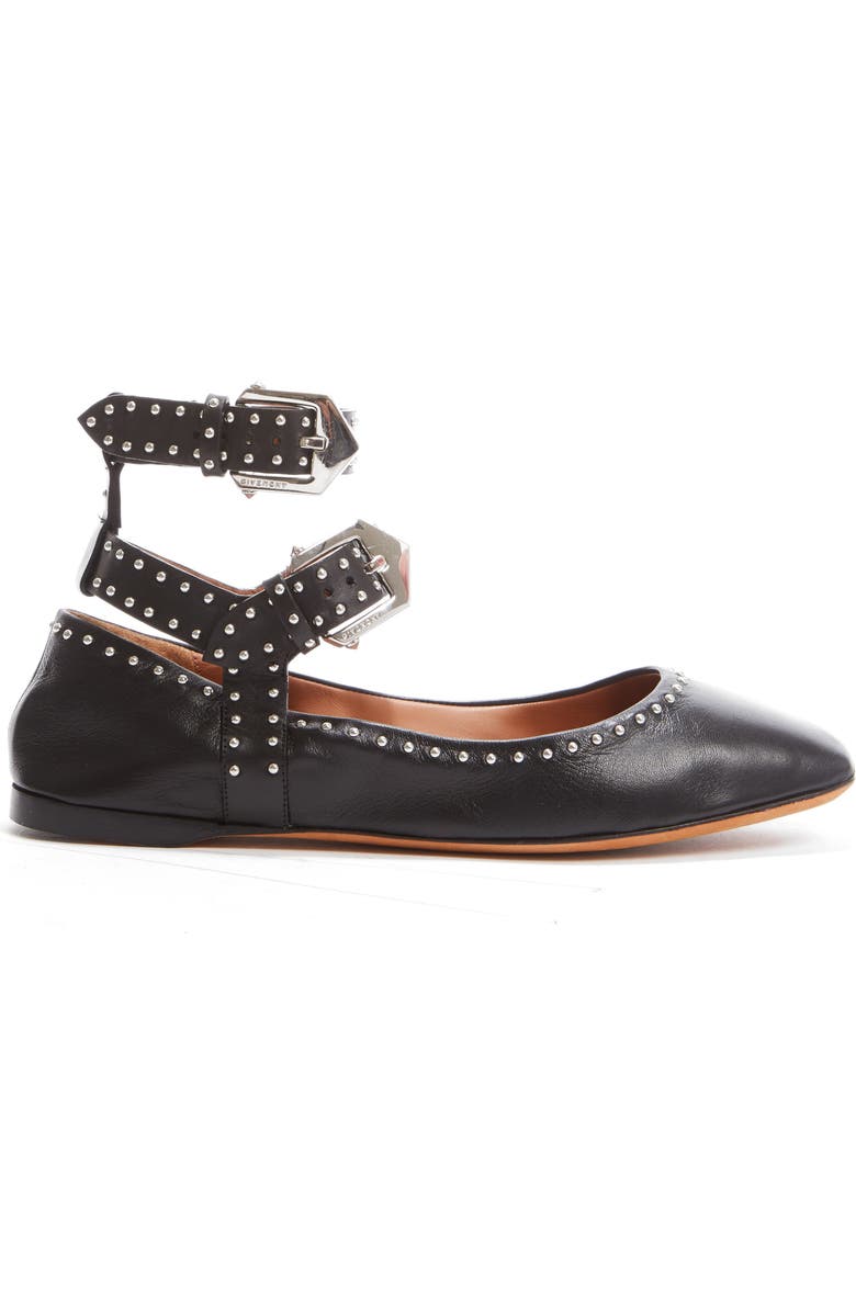 Givenchy Studded Ankle Strap Flat, Alternate, color,