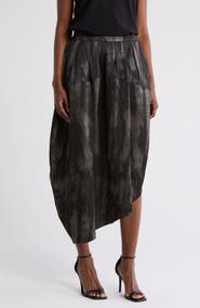 PATRIZIA LUCA Asymmetric Hem Midi Skirt