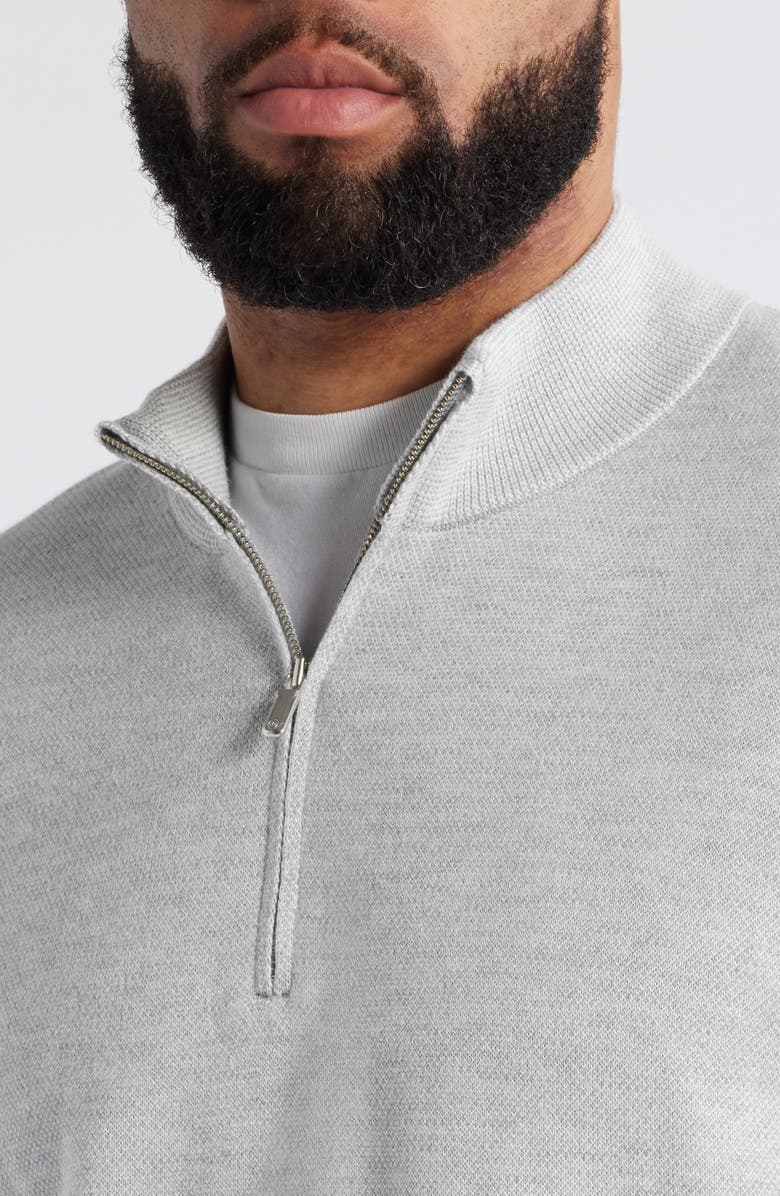 Peter Millar Cool Spun Bird's Eye Quarter Zip Sweater, Alternate, color, 