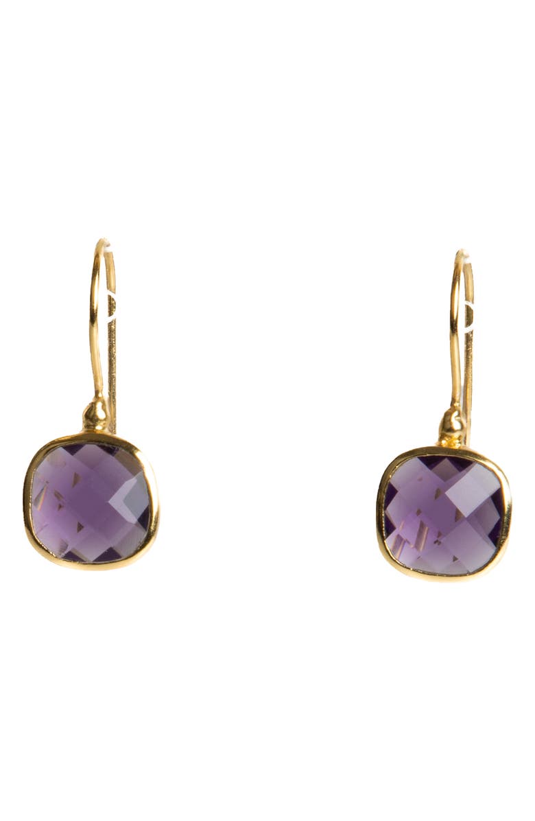 SAACHI Cushion Stone Drop Earrings, Alternate, color, Purple