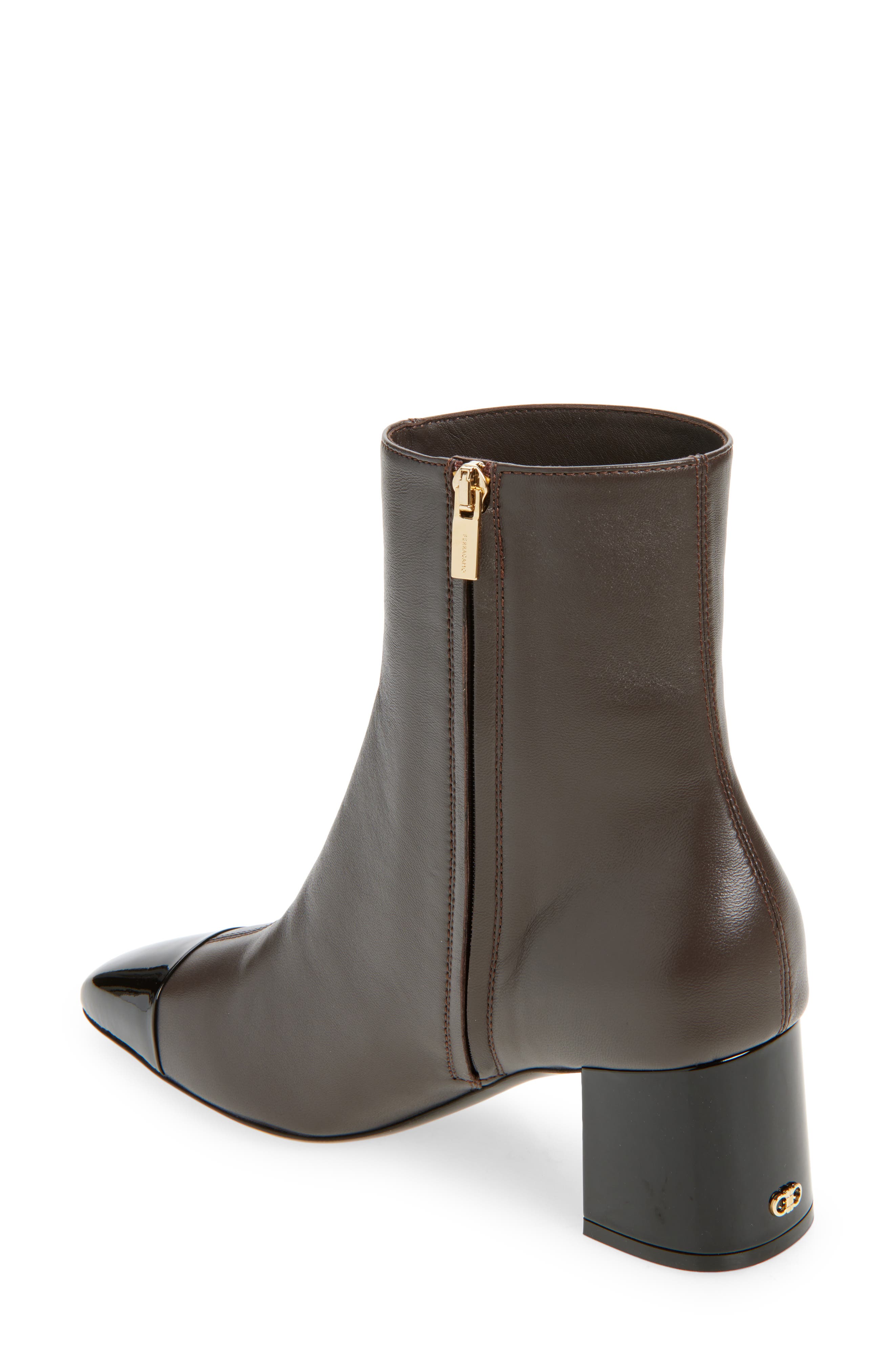 FERRAGAMO Sambi Cap Toe Bootie, Alternate, color, Testa Di Moro