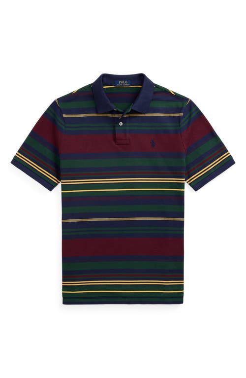 Polo Ralph Lauren Classic Fit Stripe Cotton Piqué Polo In Multi