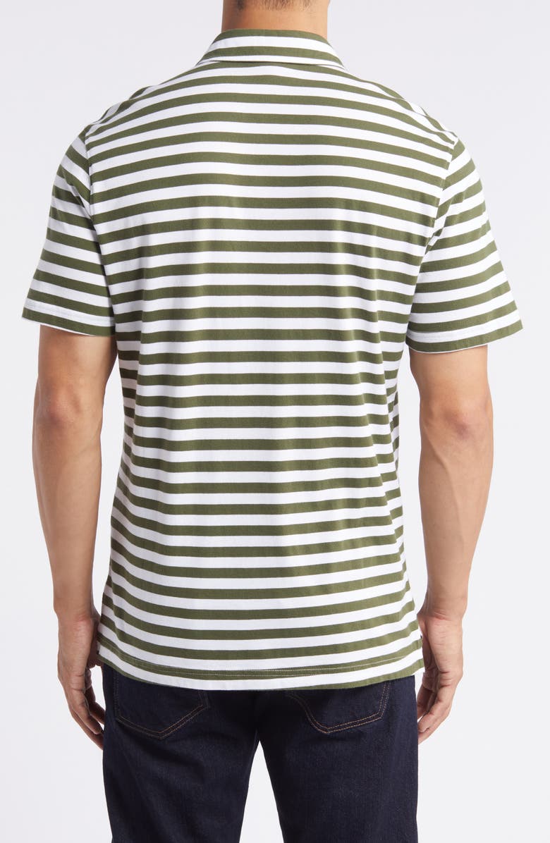 AG Bryce Stripe Polo, Alternate, color, True White/ New Spruce