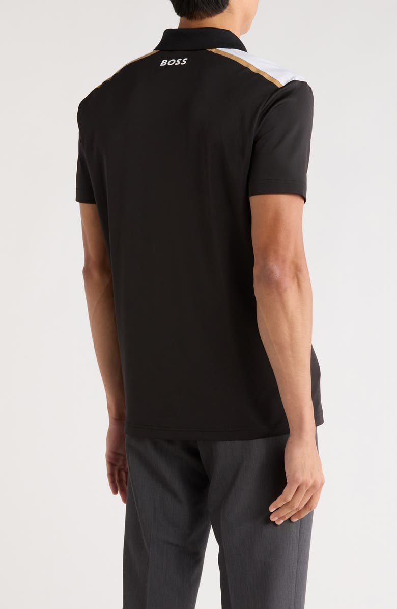 BOSS Paddy Tech Knit Golf Polo, Alternate, color, Black