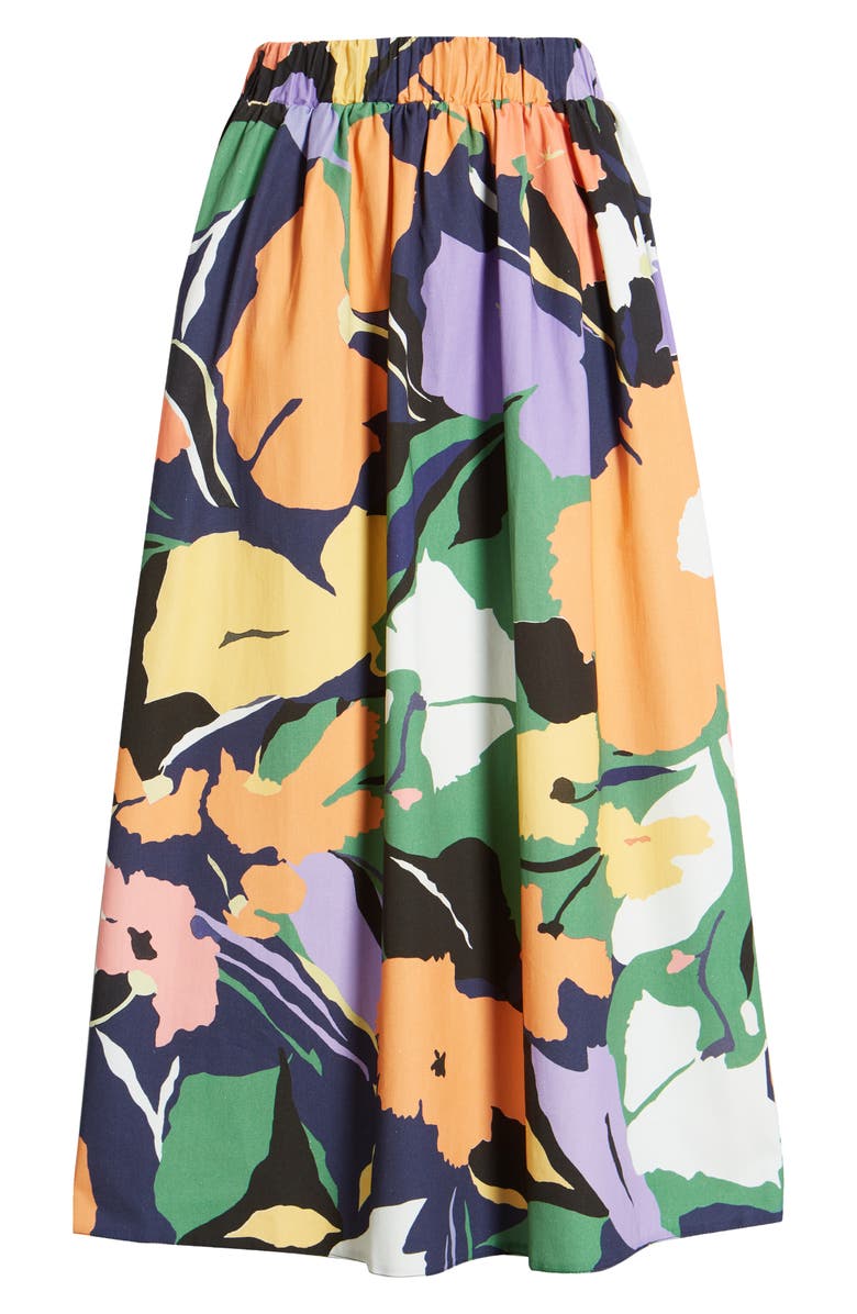 ASOS DESIGN Floral Print Cotton Skirt, Alternate, color, 