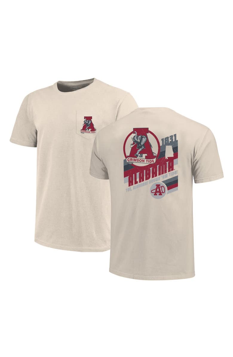 IMAGE ONE Men's Natural Alabama Crimson Tide Big & Tall Vault Vintage Logo Core T-Shirt, Main, color, 