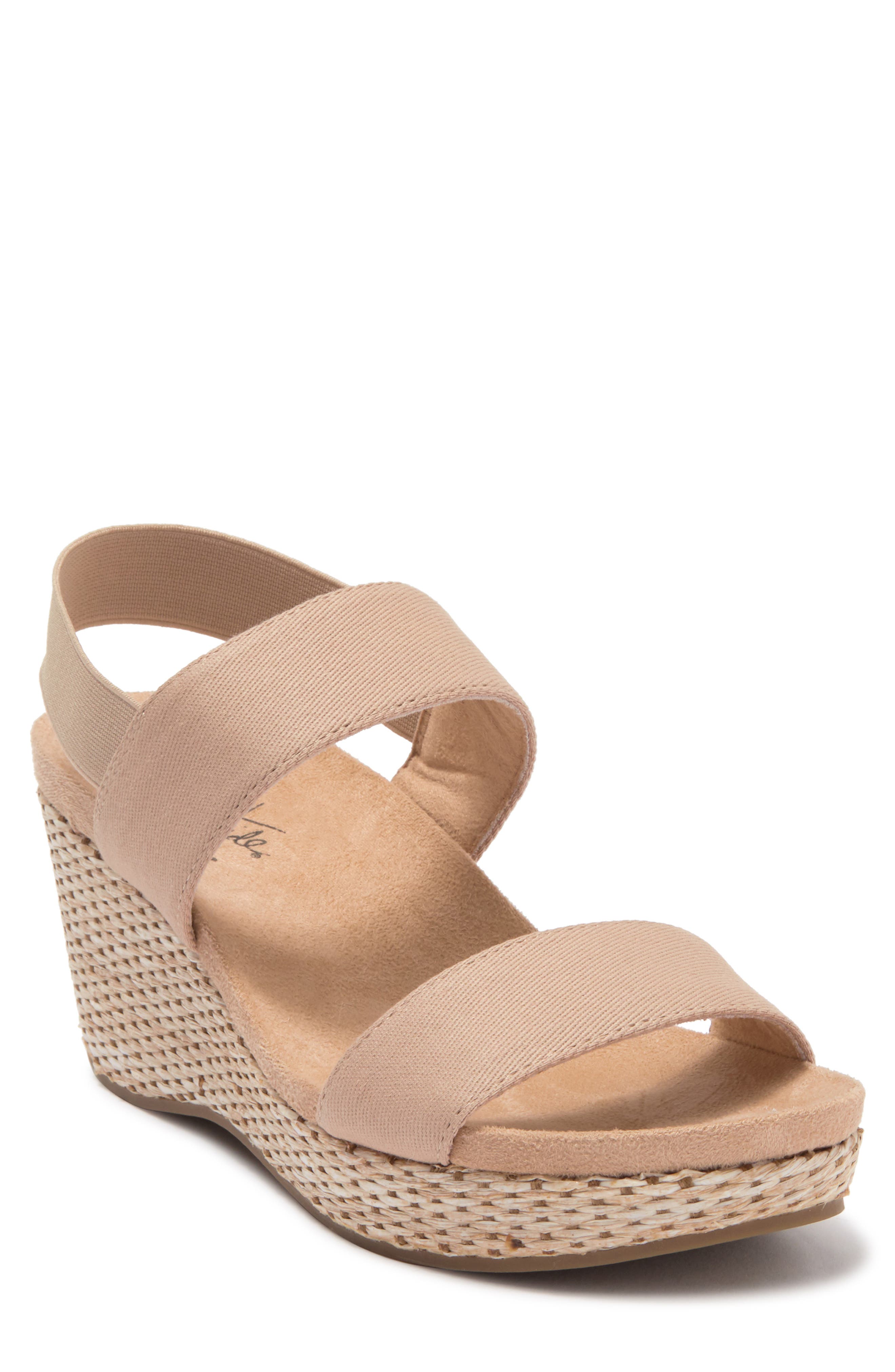 Delta Wedge Sandal - Wide Width Available, Main, color, TAUPE