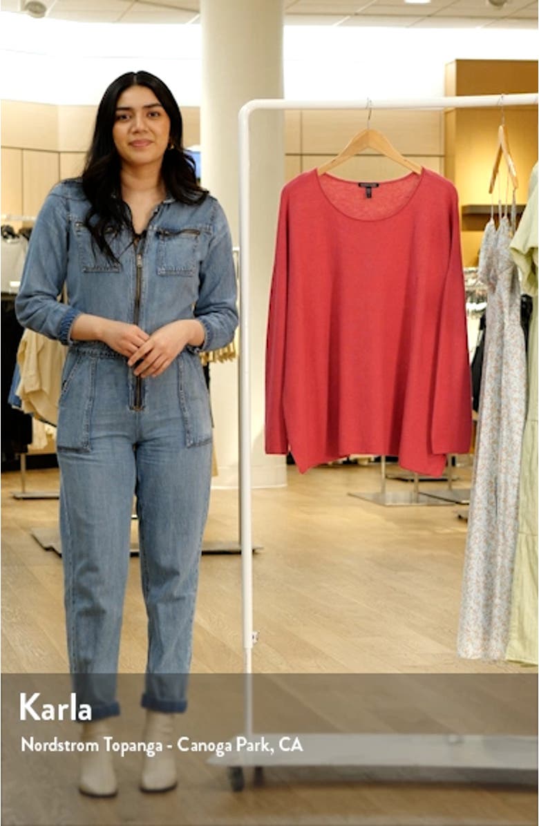 Boxy Organic Linen & Organic Cotton Sweater, sales video thumbnail