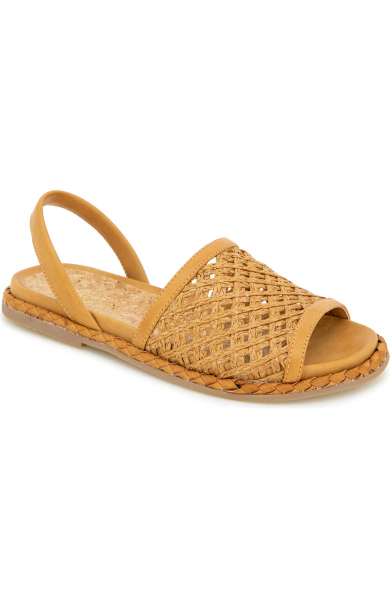Reaction Kenneth Cole Savvi Slingback Sandal, Main, color, Camel Raffia