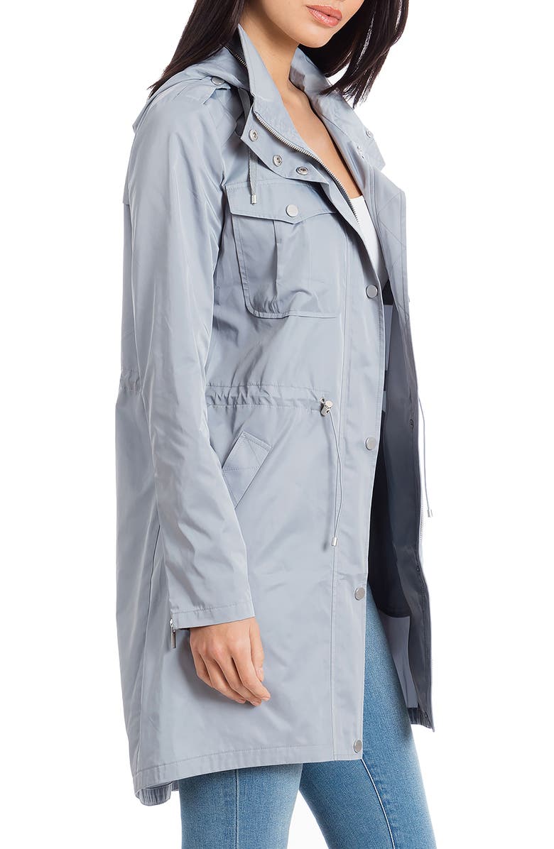 Badgley Mischka Collection Badgley Mischka Water Repellent Anorak with Stowaway Hood, Alternate, color, 