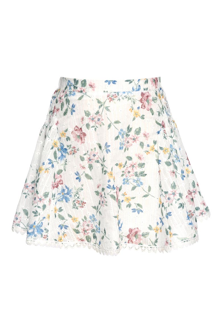Kids' Print Flare Miniskirt, Main, color, WHITE MULTI